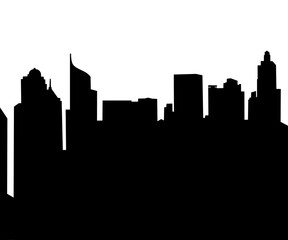 Obraz premium city skyline silhouette