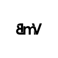 bmv initial letter monogram logo design