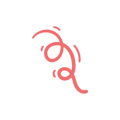 hand drawn doodle elements motion effect lines For a lovely party decoration for children.