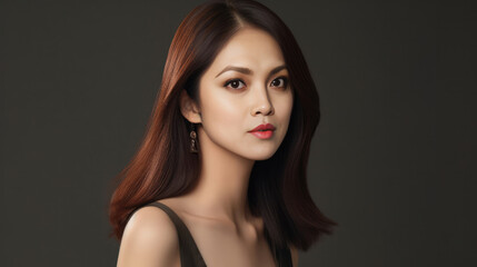 Naklejka premium Asian beauty close up shot - made with Generative AI tools