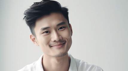 アジア人の若い男性のポートレート・顔（Generative AI）
