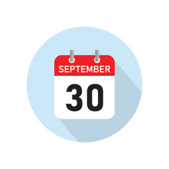 September 30 Concept Design. Vector Illustration.