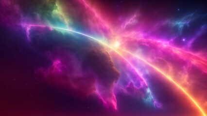 A Picture Of A Harmoniously Abstract Image Of A Colorful Galaxy