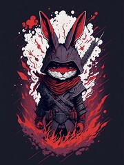 scary rabbit background
