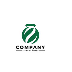 Fototapeta premium Creative Orbit Labor Lab abstract logo design template, leaf, eye Vector Illustration