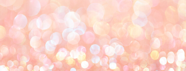 sparkles of rose glitter abstract background. Copy space, banner