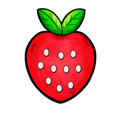 strawberry on white background