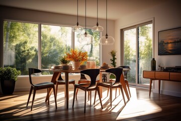 Obraz premium professional catalog image with full dining room table Cinematic Editorial Photography