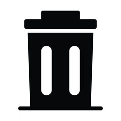 dustbin glyph icon illustration vector graphic