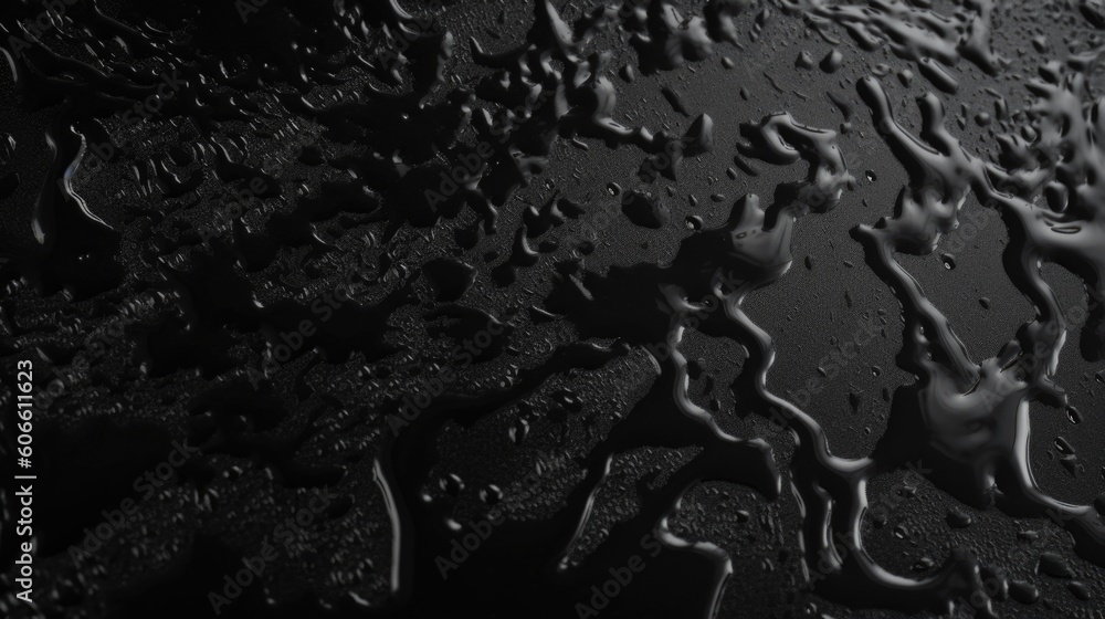 Poster black background with water drop texture. generative ai aig21.