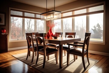 professional catalog image with full dining room table Cinematic Editorial Photography