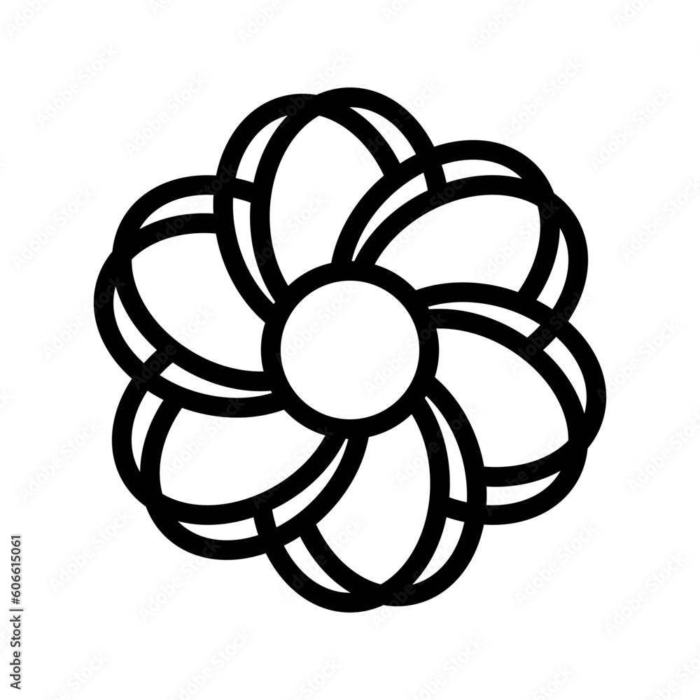 Wall mural Flower icon. sign for mobile concept and web design. vector illustration