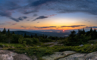 sunset in the mountains