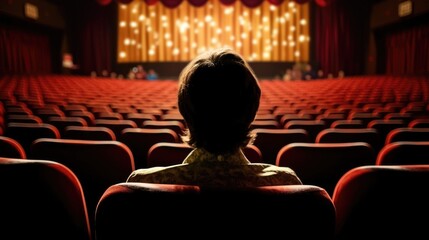 professional movie critic watching a film generative ai