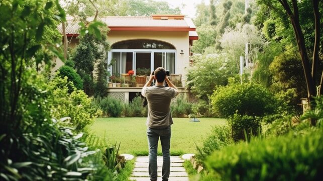 real estate photographer taking photos of a property generative ai