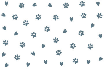 cute and playful footprint pattern background for fauna fun