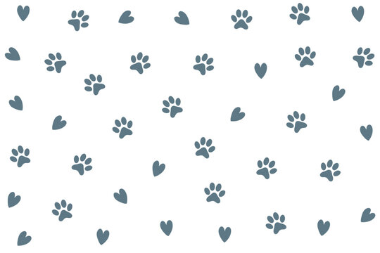 cute and playful footprint pattern background for fauna fun
