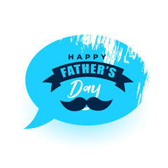 Fototapeta premium happy father's day wishes background with moustache in chat bubble