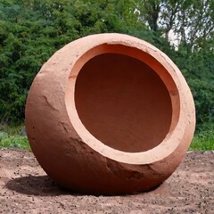 AI生成、土の球体