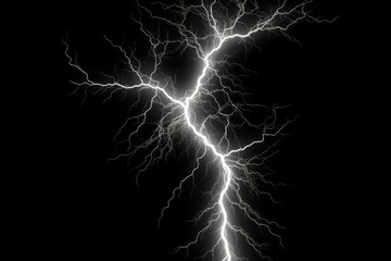 Lightning during a thunderstorm. Climate change concept. AI generated, human enhanced