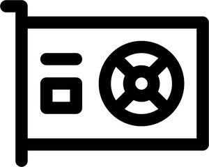 Naklejka premium vga icon with black color