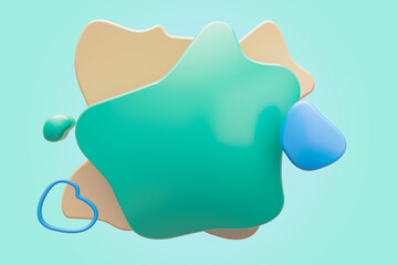 Colored amoeba shape to use as a text base with quotes