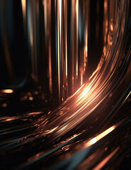 Gold curve object background,created with generative ai tecnology.