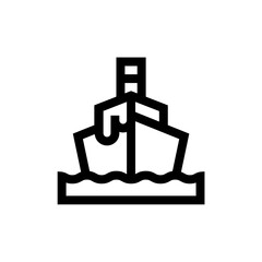ship icon with black color