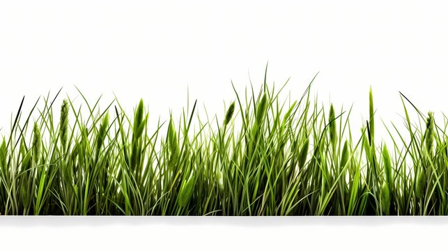 Green Grass Isolated On White Background