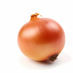 Single Onion On A White Background. Generative AI 