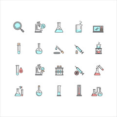 Laboratory Icons Color Style