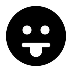 Fototapeta premium Emoji Tongue Icon
