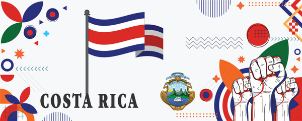 Costa Rica national day banner design vector eps