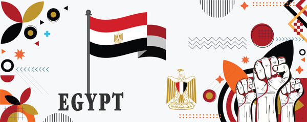 EGYPT national day banner design vector eps