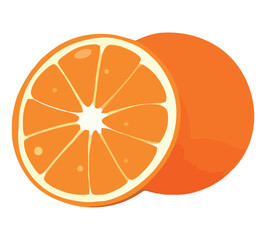 Juicy orange slice design