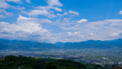 夏の笛吹市パノラマ@ほったらかし温泉