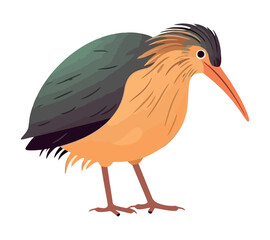 Cute bird with yellow feathers