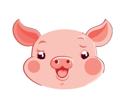 Cute piglet smiling