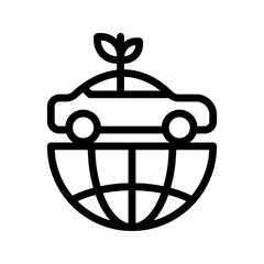 Eco Car icon. sign for mobile concept and web design. vector illustration