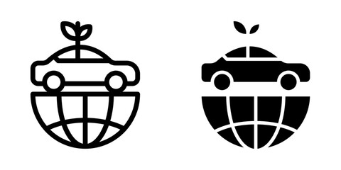 Eco Car icon. sign for mobile concept and web design. vector illustration
