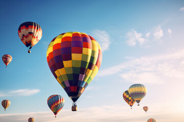 photo of colorful hot air balloons on blue sky	