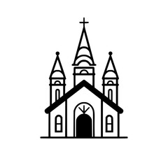Church vector illustration isolated on transparent background