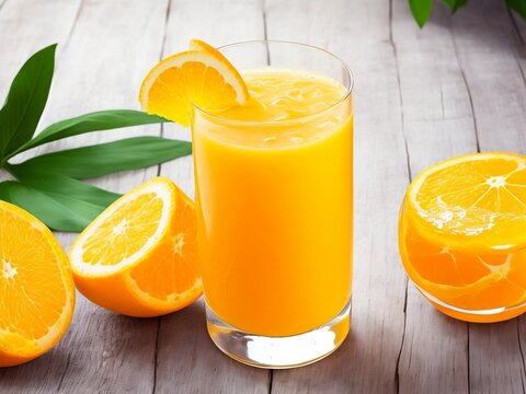 Nature's Blend: Refreshing Orange Juice with a Rustic Twist on Rocky Terrain