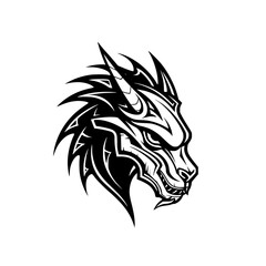 Dragon vector illustration isolated on transparent background