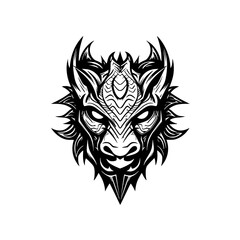 Dragon vector illustration isolated on transparent background