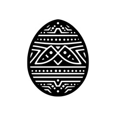 Easter egg vector illustration isolated on transparent background
