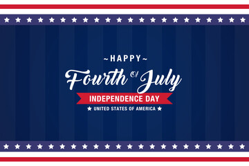 Vector 4th of July Independence day background with vintage American flag pattern