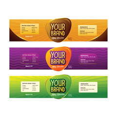 Vector candy and chocolate label collection design template