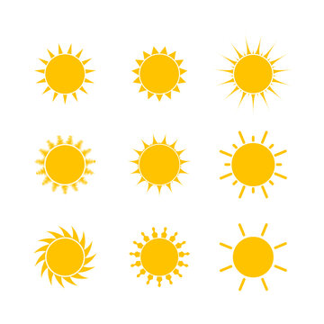 Vector variety of suns icons