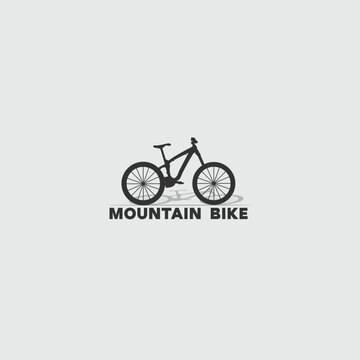 Mountain bike logo emblem vector image
